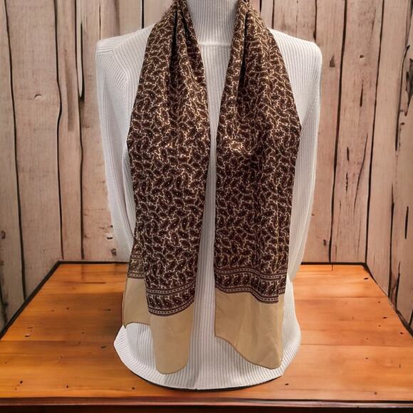 Pier Giorgio Italian Scarf Womens Paisley‎ Mid Century Vintage SIGNED - Picture 2 of 6